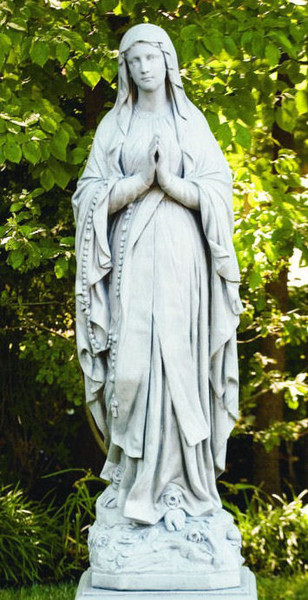 Life- Size Our Lady of Lourdes Garden Sculpture Stone